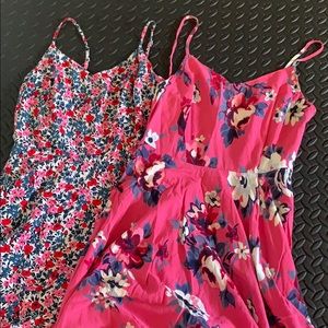 Two womens old navy floral dress size M.
